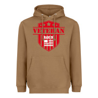 Toasted Coconut veteran made in usa   military Heavyweight Hoodie - linhVisuals