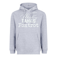 Heather Grey wtf in military speak   saying Heavyweight Hoodie - linhVisuals