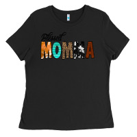 Black Blessed Momma Ladies Tee - CowCowDesign