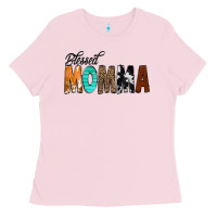 Bubblegum Pink Blessed Momma Ladies Tee - CowCowDesign