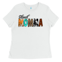 White Blessed Momma Ladies Tee - CowCowDesign