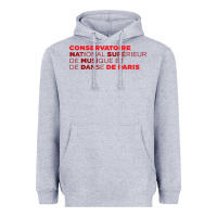 Heather Grey logocnsmdp conservatoire de paris Heavyweight Hoodie - linhVisuals