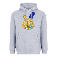 Heather Grey simpson Heavyweight Hoodie - linhVisuals