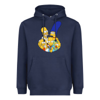 Navy simpson Heavyweight Hoodie - linhVisuals
