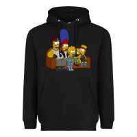 Black simpson family Heavyweight Hoodie - linhVisuals