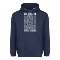 Navy JOY DIVISION - UNKNOWN PLEASURES Heavyweight Hoodie - linhVisuals