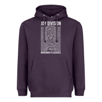 Plum JOY DIVISION - UNKNOWN PLEASURES Heavyweight Hoodie - linhVisuals