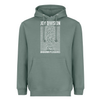 Sage JOY DIVISION - UNKNOWN PLEASURES Heavyweight Hoodie - linhVisuals