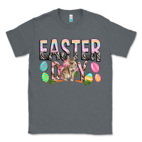 Charcoal Heather Easter Day with rabbit Classic Tee - HowdyJamesFarm