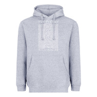 Heather Grey JOY DIVISION - UNKNOWN PLEASURES - JAPANESE Heavyweight Hoodie - linhVisuals