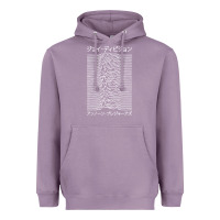 Lavender JOY DIVISION - UNKNOWN PLEASURES - JAPANESE Heavyweight Hoodie - linhVisuals