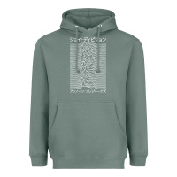 Sage JOY DIVISION - UNKNOWN PLEASURES - JAPANESE Heavyweight Hoodie - linhVisuals