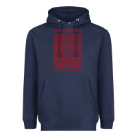 Navy JOY DIVISION - UNKNOWN PLEASURES - JAPANESE Heavyweight Hoodie - linhVisuals