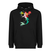 Black ariel mermaid Heavyweight Hoodie - linhVisuals