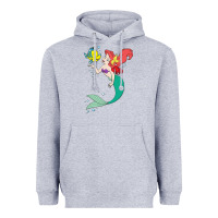 Heather Grey ariel mermaid Heavyweight Hoodie - linhVisuals