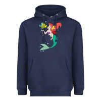 Navy ariel mermaid Heavyweight Hoodie - linhVisuals