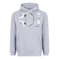 Heather Grey dj music tshirt Heavyweight Hoodie - linhVisuals