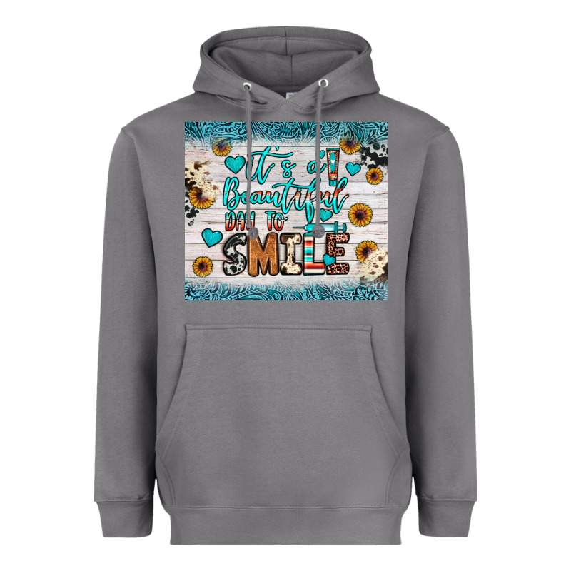 It’s A Beautiful Day To Smile Heavyweight Hoodie by JahusDesignShop | Teevron