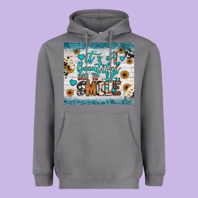 It’s A Beautiful Day To Smile Heavyweight Hoodie Designed By Jahusdesignshop