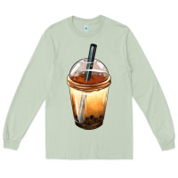 Matcha Bobba cup Long Sleeve Tee - FaDigitalArtStudio