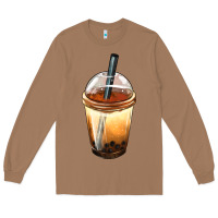 Toasted Coconut Bobba cup Long Sleeve Tee - FaDigitalArtStudio