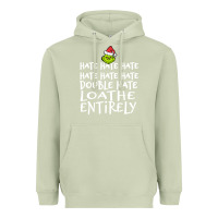 Matcha Loathe Entirely Grinch For Light Hate hate hate happy christmas Heavyweight Hoodie - linhVisuals