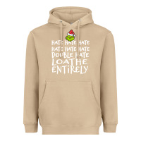 Mushroom Loathe Entirely Grinch For Light Hate hate hate happy christmas Heavyweight Hoodie - linhVisuals