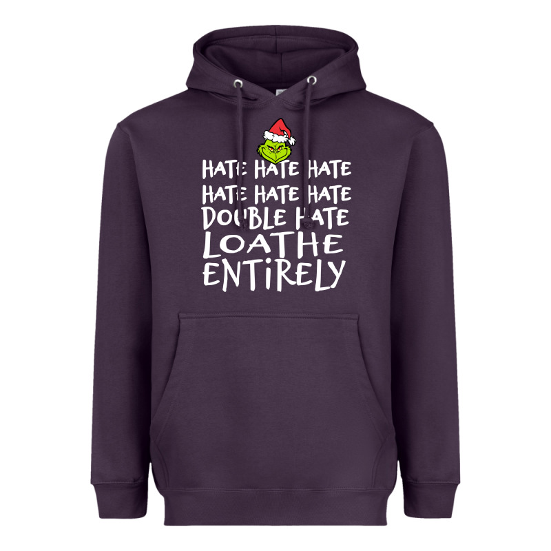 Loathe Entirely Grinch For Light Hate Hate Hate Happy Christmas Heavyweight Hoodie by linhVisuals | Teevron