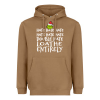 Toasted Coconut Loathe Entirely Grinch For Light Hate hate hate happy christmas Heavyweight Hoodie - linhVisuals