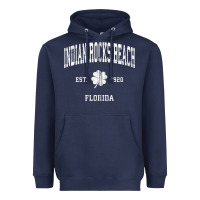 Indian Rocks Beach Florida Vintage Shamrock Sports Zip Hoodie Heavyweight Hoodie | Teevron