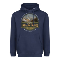 Navy indiana dunes national park lake michigan beach trails t shirt Heavyweight Hoodie - linhVisuals