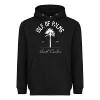 Black isle of palms sc palm tree isle of palms beach gift pullover hoodie Heavyweight Hoodie - linhVisuals