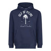 Navy isle of palms sc palm tree isle of palms beach gift pullover hoodie Heavyweight Hoodie - linhVisuals