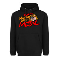 Black MONDAY NIGHT METAL Heavyweight Hoodie - linhVisuals