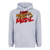 Heather Grey MONDAY NIGHT METAL Heavyweight Hoodie - linhVisuals
