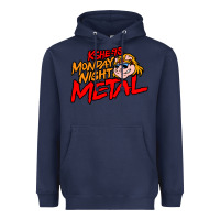 Navy MONDAY NIGHT METAL Heavyweight Hoodie - linhVisuals