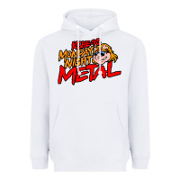 White MONDAY NIGHT METAL Heavyweight Hoodie - linhVisuals