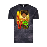Cloud Black Love Juneteenth Vintage Tee - FaDigitalArtStudio