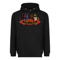 Black FREDDY FAZBEAR'S Heavyweight Hoodie - linhVisuals