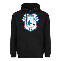 Black cardiff-city-fc Heavyweight Hoodie - linhVisuals