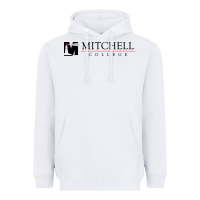 White Mitchell College Heavyweight Hoodie - linhVisuals