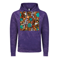 Cloud Purple western gemstone aztec seamless pattern Vintage Hoodie - BundleAndBundleShop