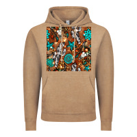 Vintage Coffee western gemstone aztec seamless pattern Vintage Hoodie - BundleAndBundleShop