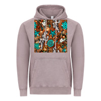 Western Gemstone Aztec Seamless Pattern Vintage Hoodie | Teevron