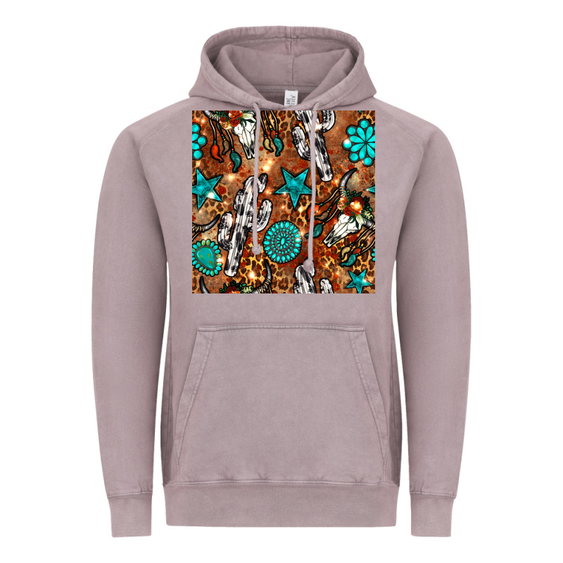Western Gemstone Aztec Seamless Pattern Vintage Hoodie by BundleAndBundleShop | Teevron