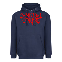 Navy cannibal music Heavyweight Hoodie - linhVisuals