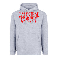 Heather Grey cannibal music Heavyweight Hoodie - linhVisuals