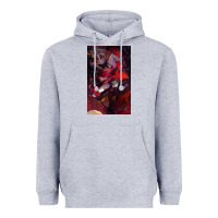 Heather Grey hazbin, hazbin hotel alastor, jeby,angel dust, demon Heavyweight Hoodie - linhVisuals
