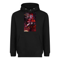 Black hazbin, hazbin hotel alastor, jeby,angel dust, demon Heavyweight Hoodie - linhVisuals