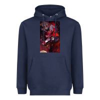 Navy hazbin, hazbin hotel alastor, jeby,angel dust, demon Heavyweight Hoodie - linhVisuals